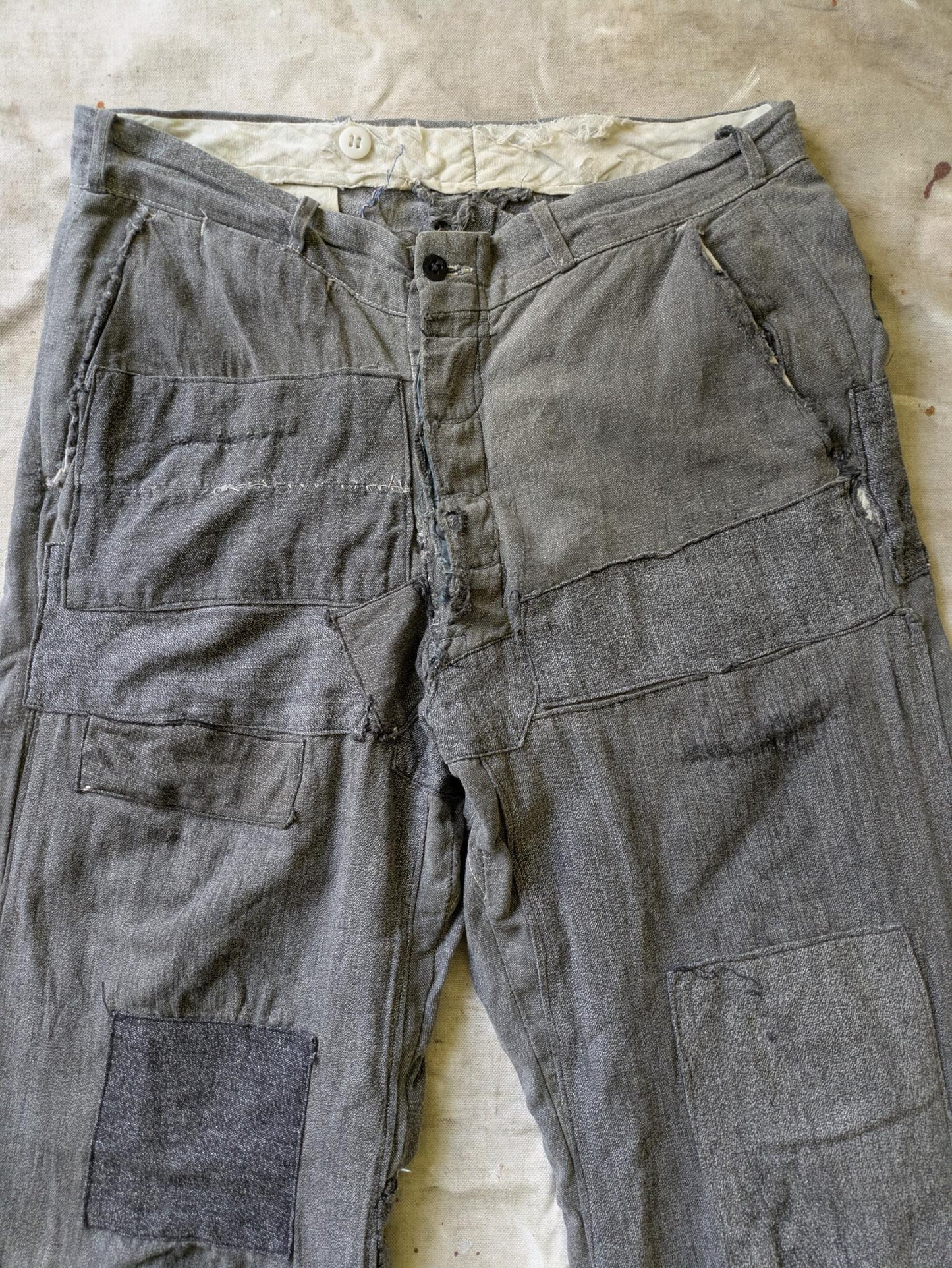 Farm Repaired Salt & Pepper Pants