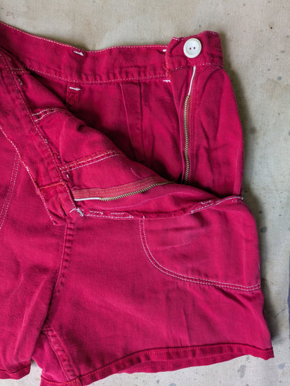 50s Red Cotton Shorts