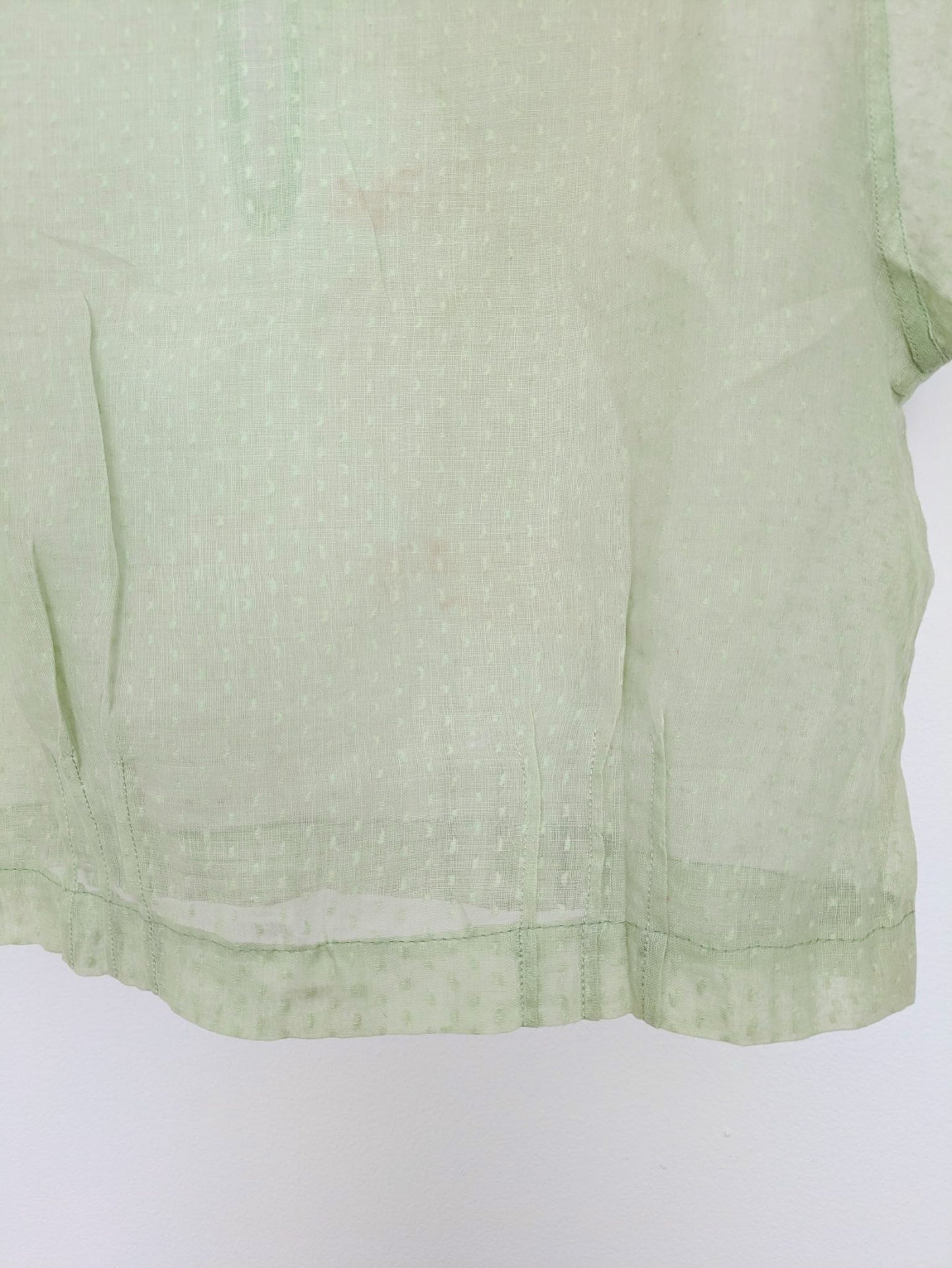 1940s Sheer Mint Blouse