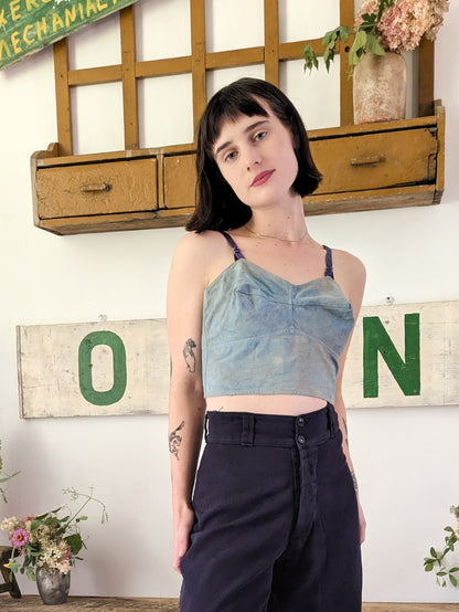 Cotton Twill Bra Top