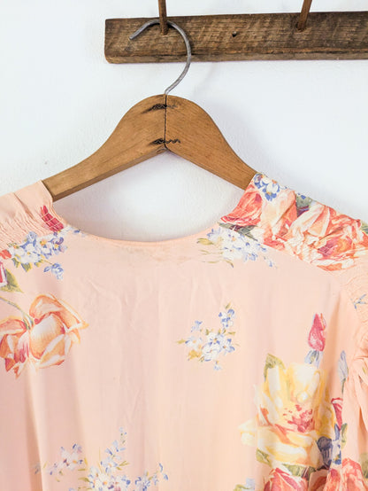 40s Floral Dressing Gown