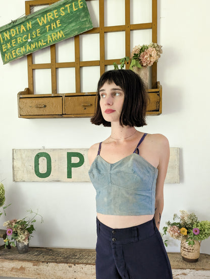 Cotton Twill Bra Top