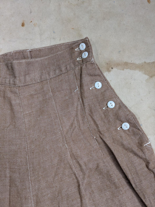 30s/40s Brown Chambray Shorts