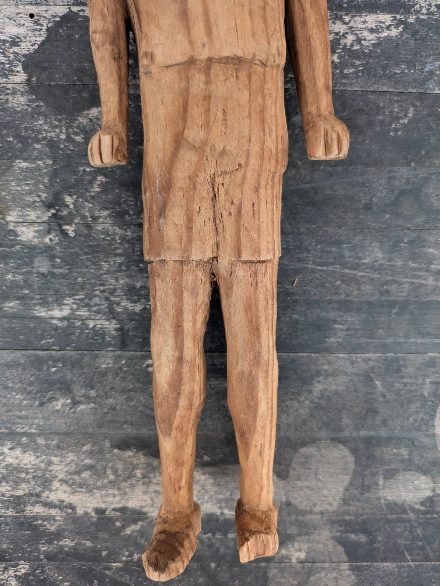 Hand Carved Folk Art Man