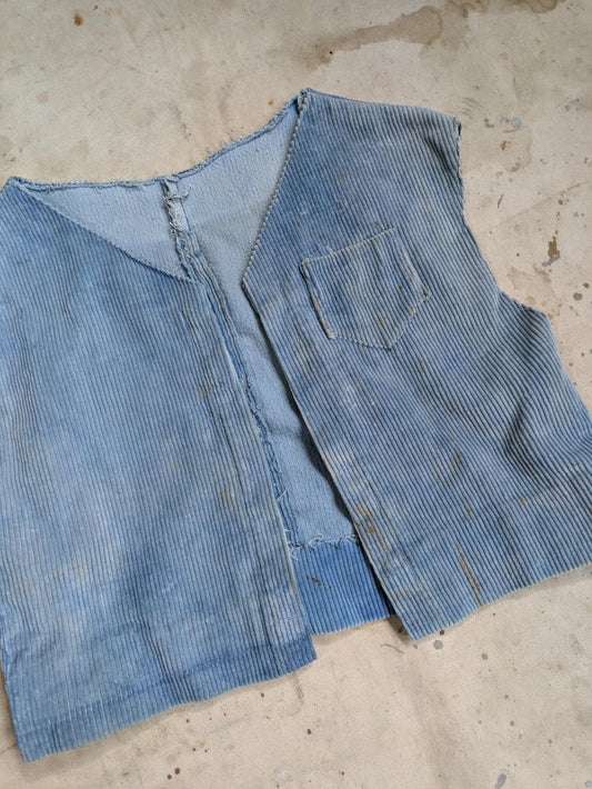 Dusty Blue Corduroy Shorts Set