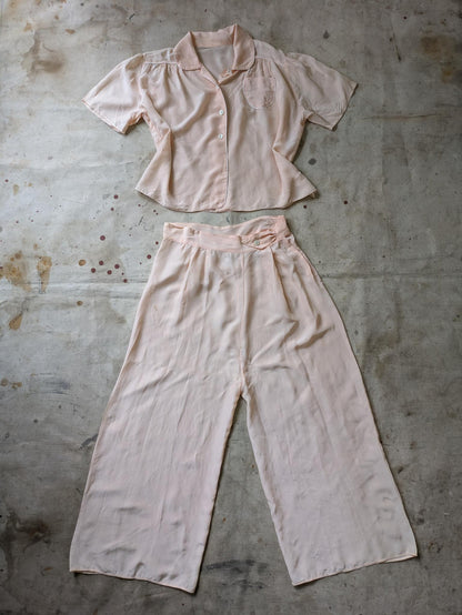 50s Rayon Lounge Set