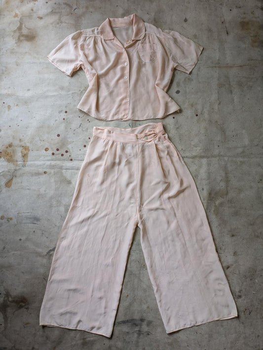 50s Rayon Lounge Set