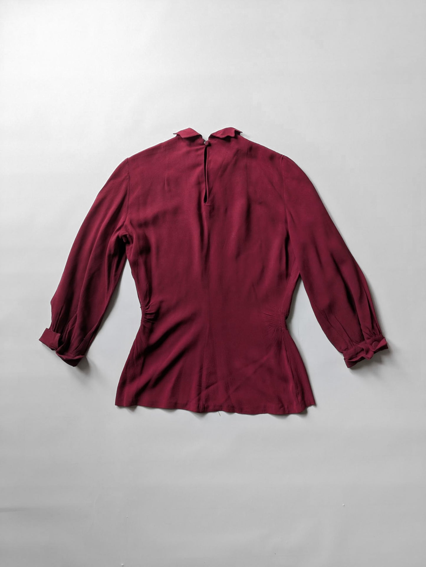 Raspberry Crepe Blouse