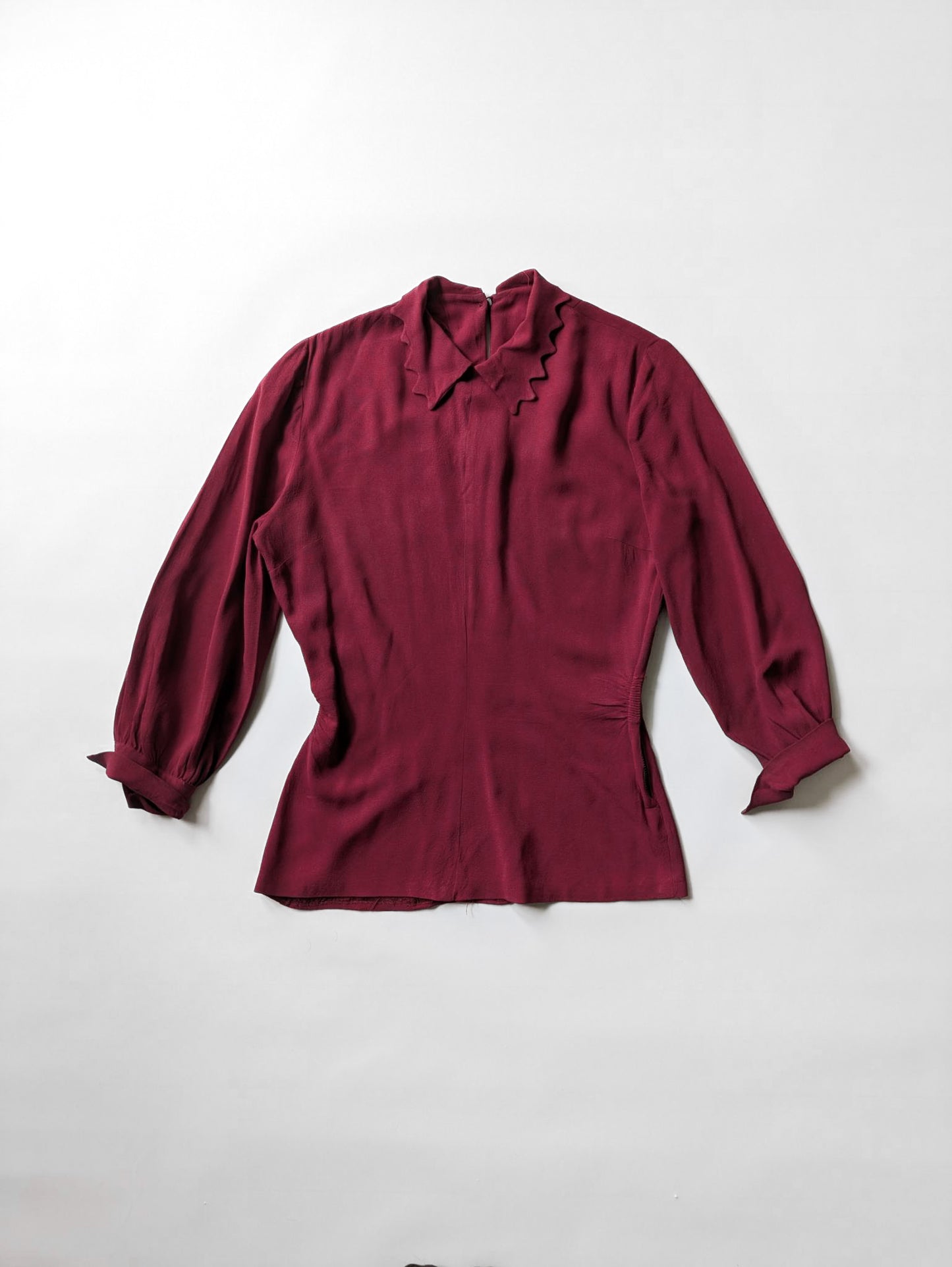 Raspberry Crepe Blouse