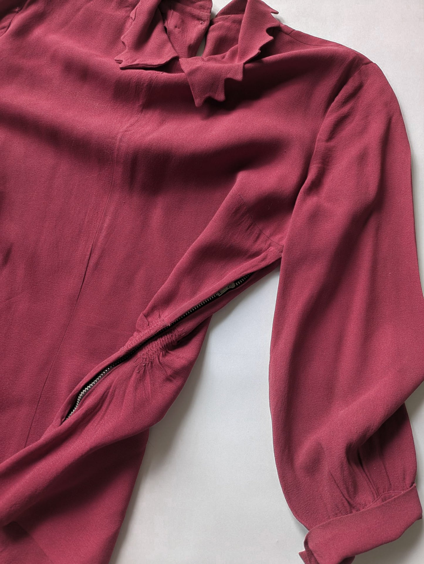 Raspberry Crepe Blouse