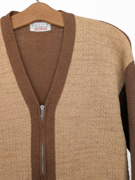 Campus Zippered Cardigan