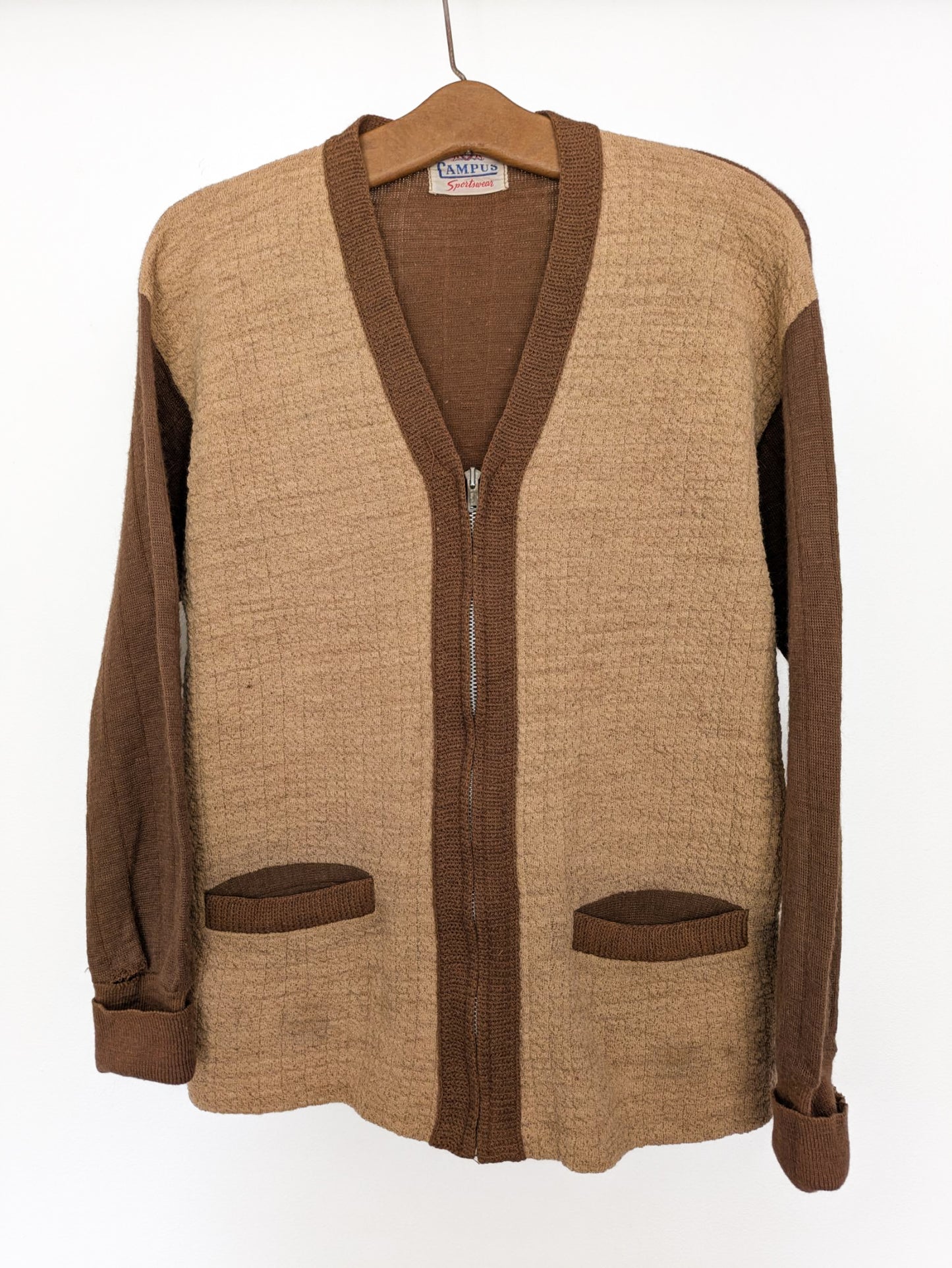 Campus Zippered Cardigan