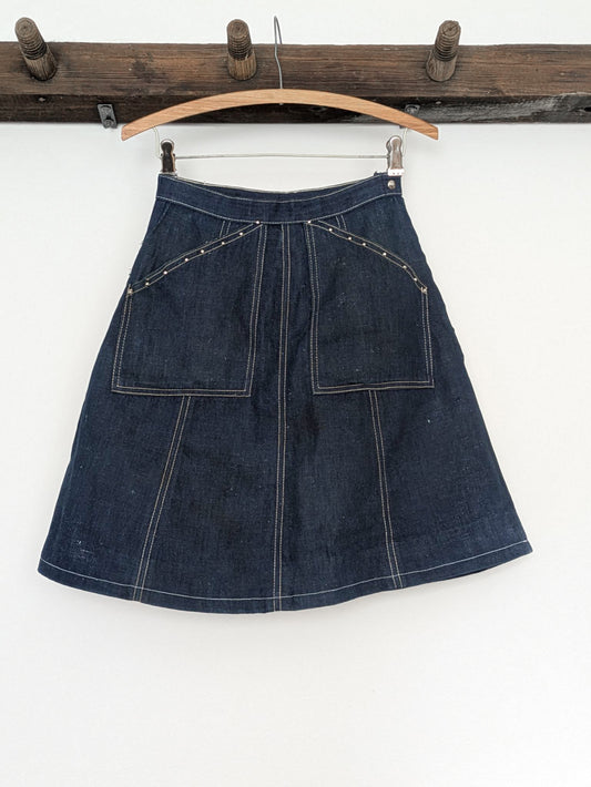 40s/50s Studded Denim Skirt