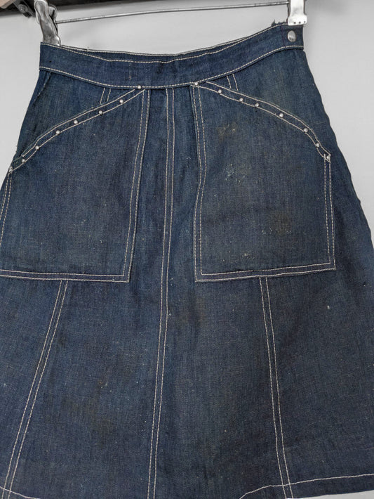 40s/50s Studded Denim Skirt