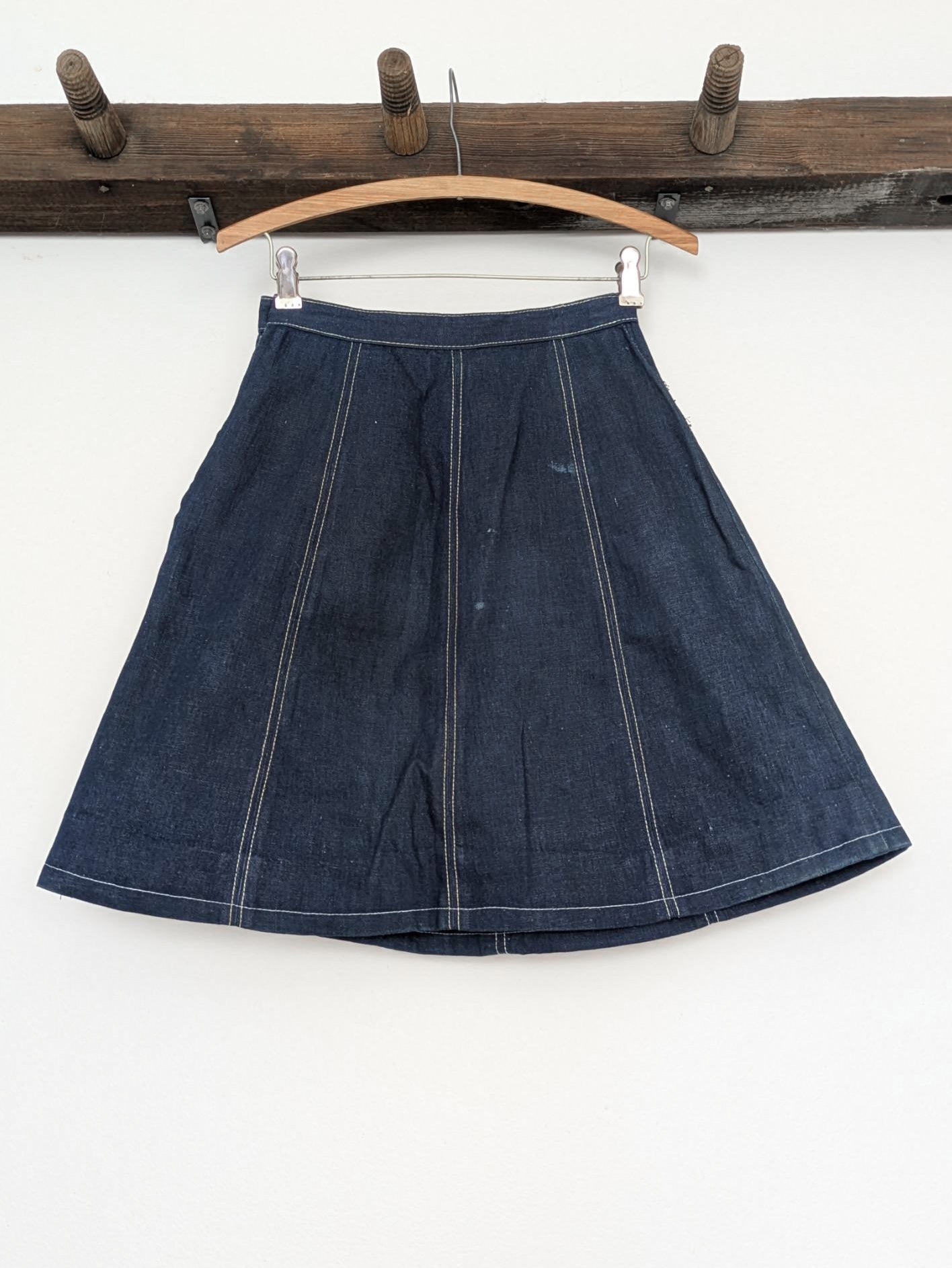 40s/50s Studded Denim Skirt