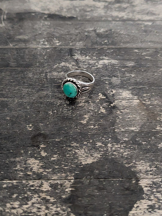Bright Turquoise Sterling Ring