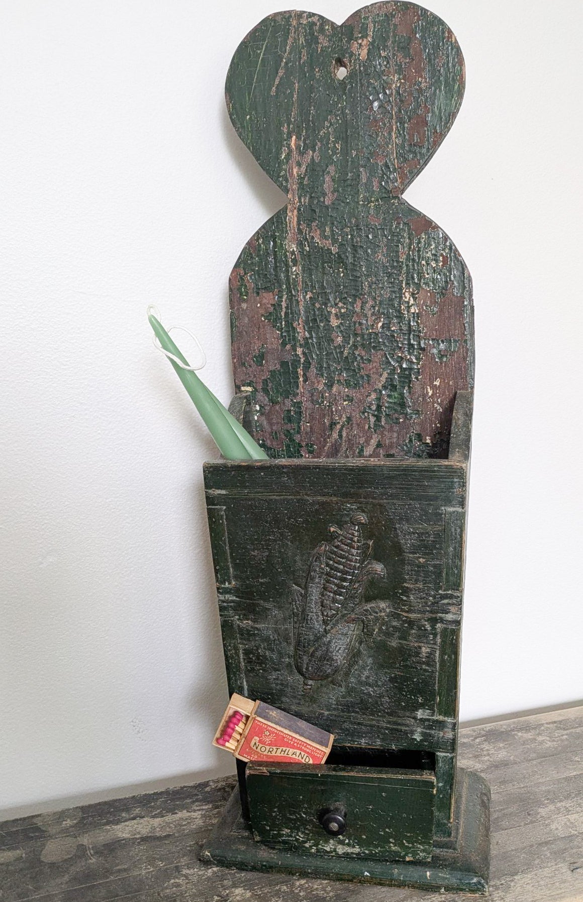 Primitive Carved Candle Holder