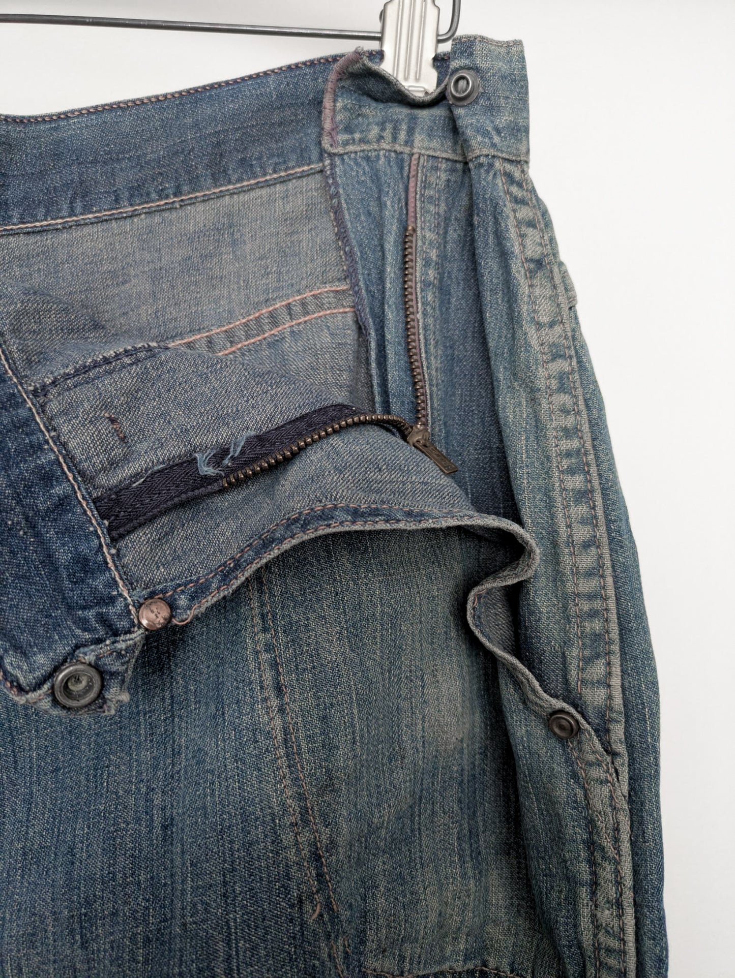 Paint Splattered Side Zips