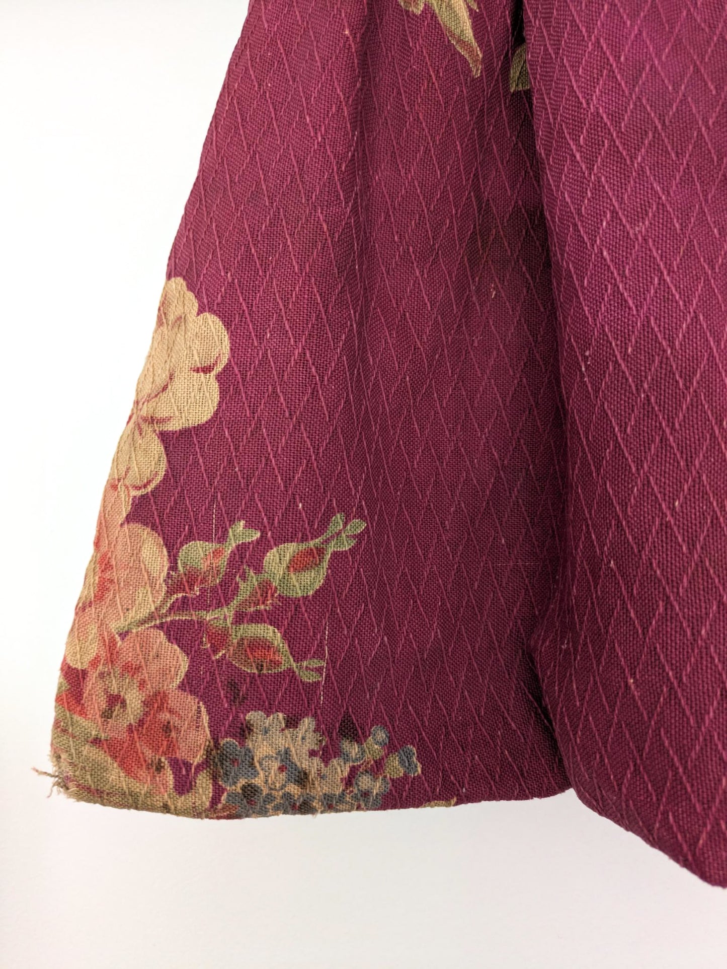 40s Barkcloth Tapestry Bag