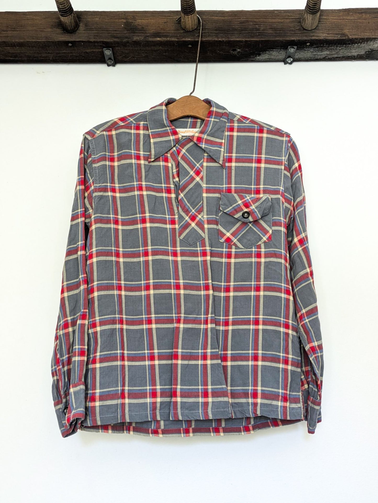 40s Plaid Pullover
