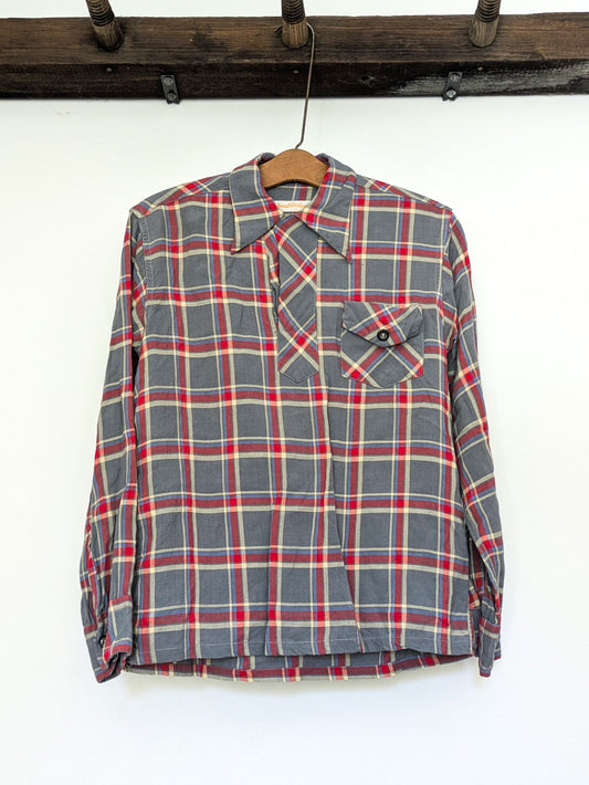 40s Plaid Pullover