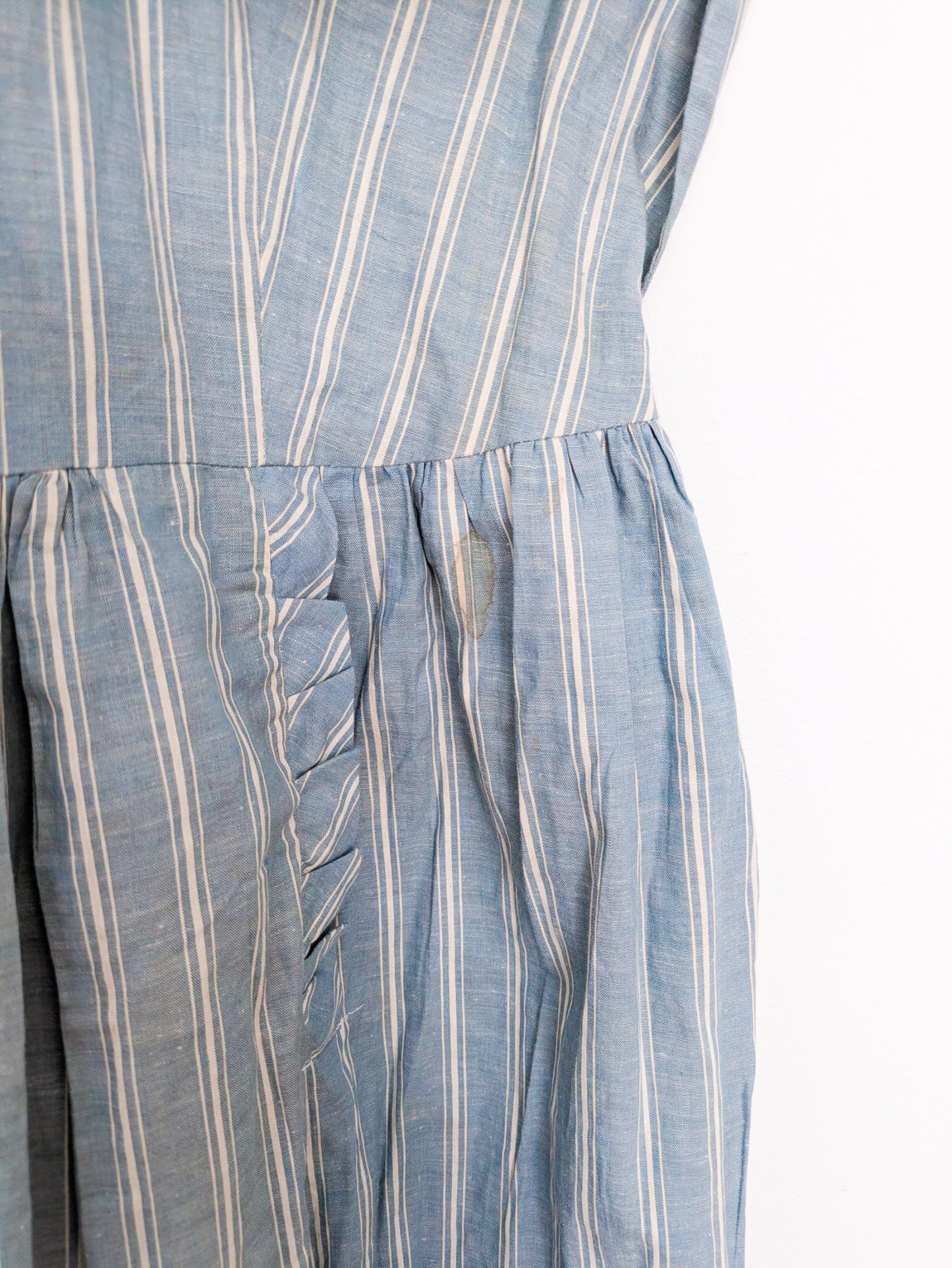 Almost Deadstock Striped Chambray Dress