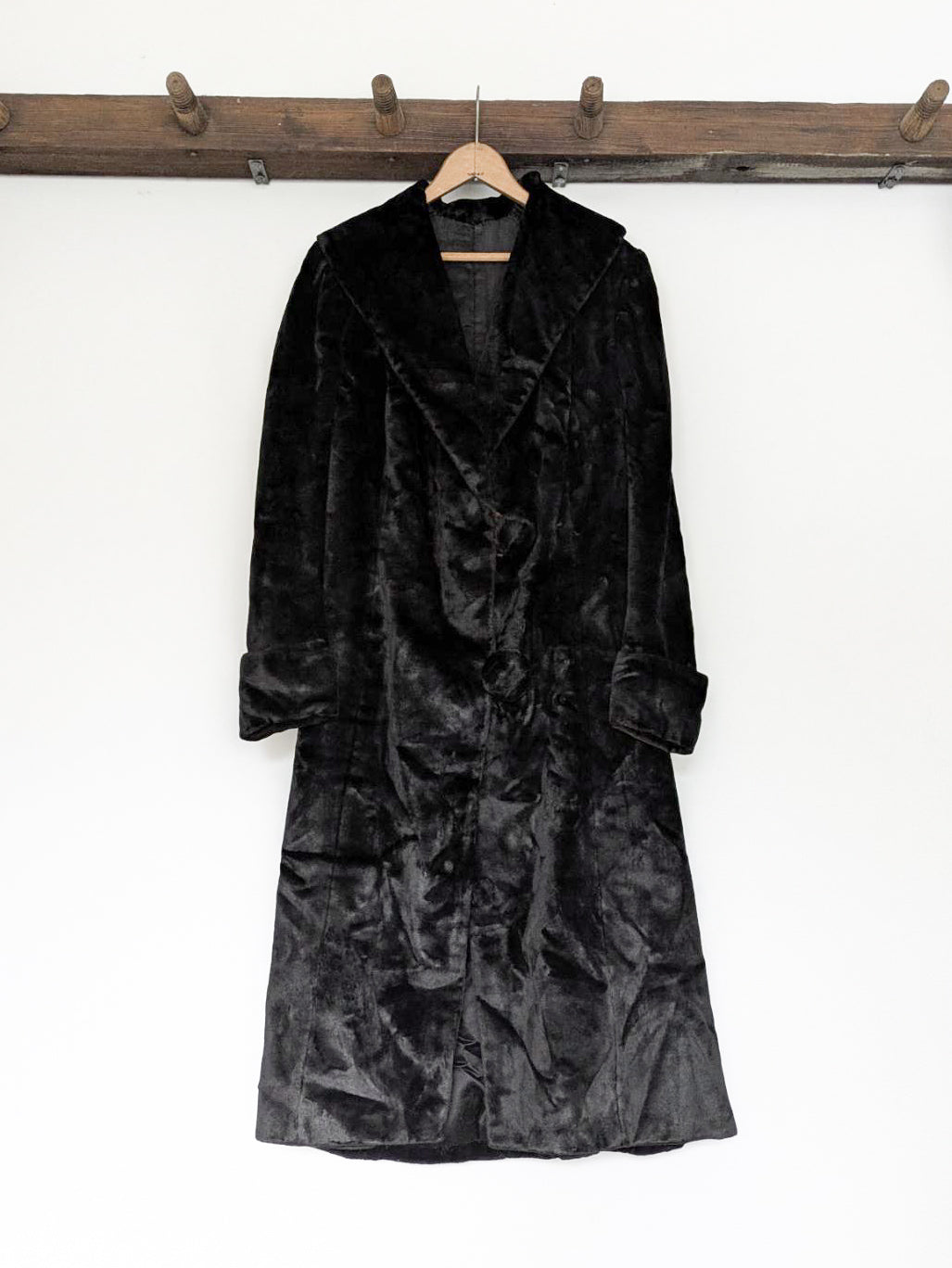 Black Victorian Short Fur Coat