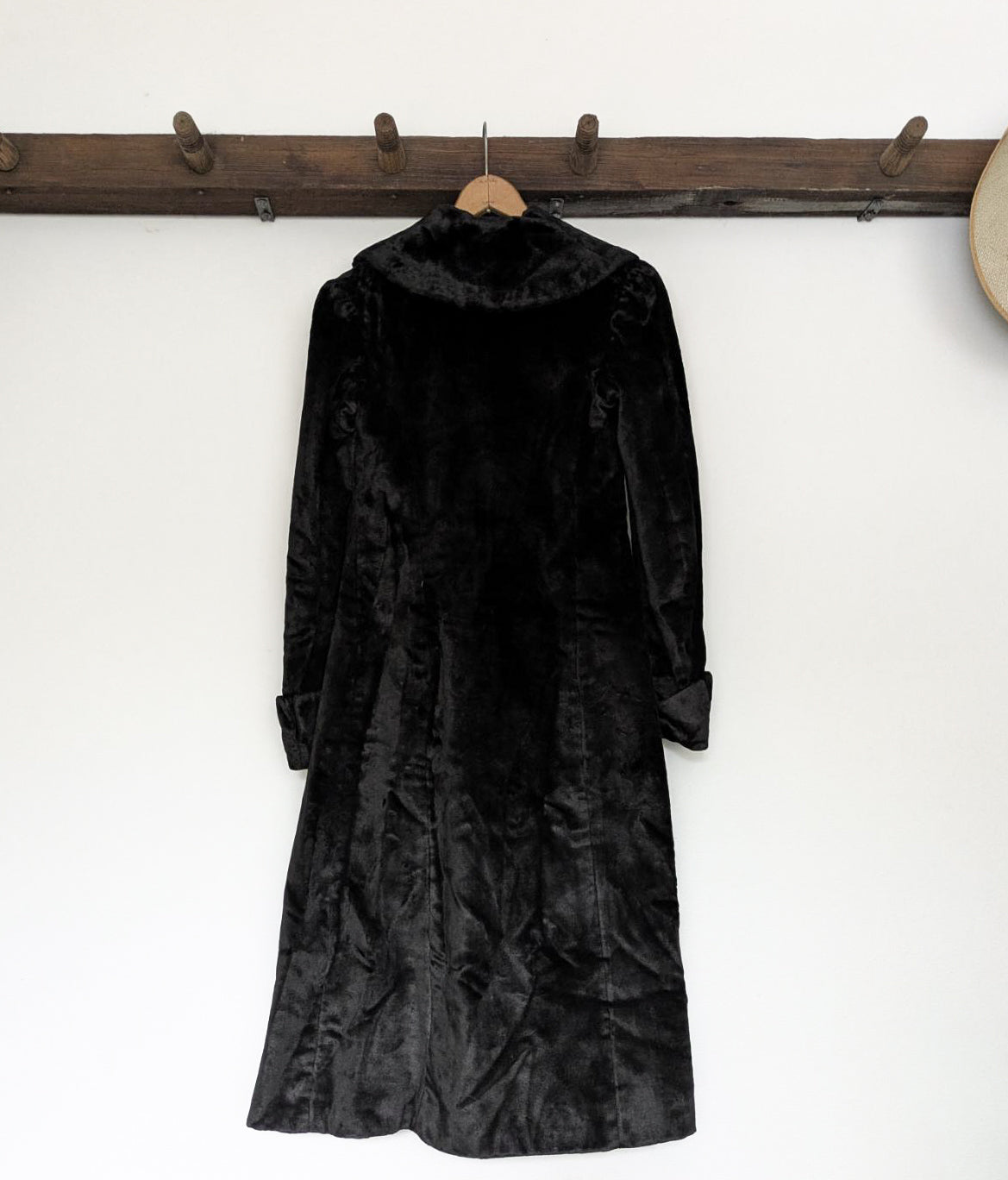 Black Victorian Short Fur Coat