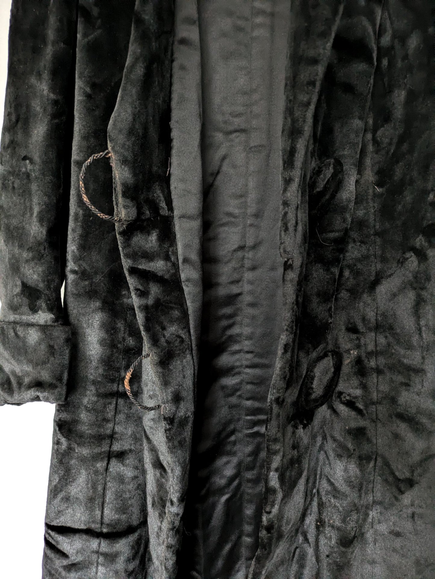 Black Victorian Short Fur Coat