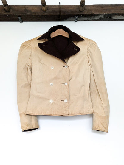 1930s Chocolate Brown Reversible Coat