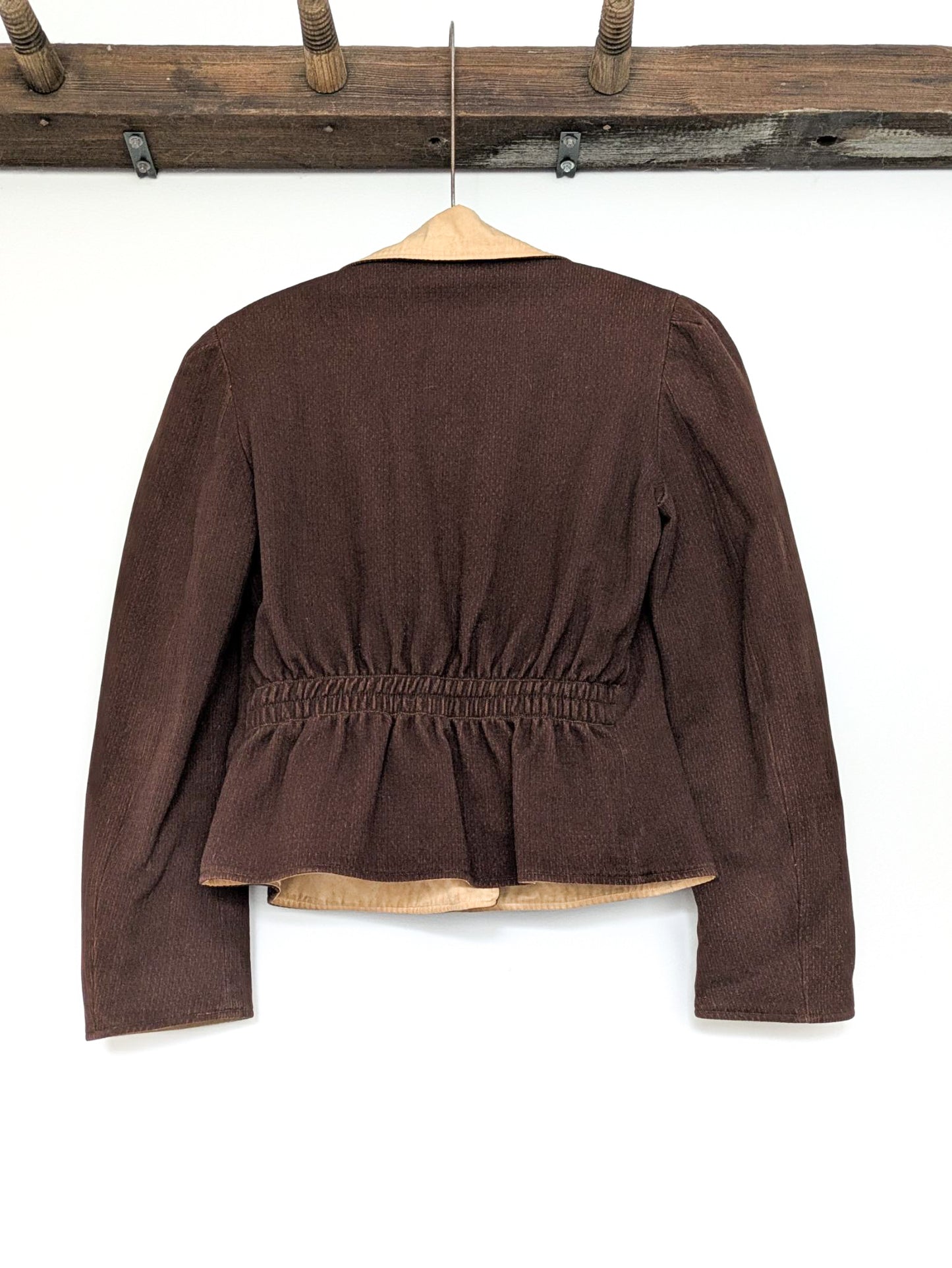 1930s Chocolate Brown Reversible Coat