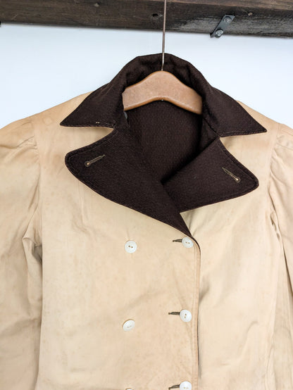 1930s Chocolate Brown Reversible Coat