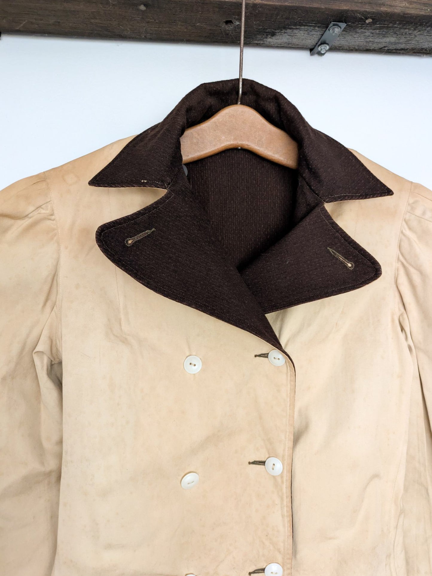 1930s Chocolate Brown Reversible Coat