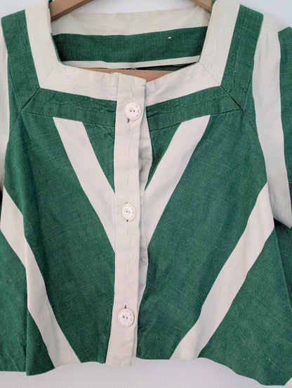 40s 50s Cropped Blouse