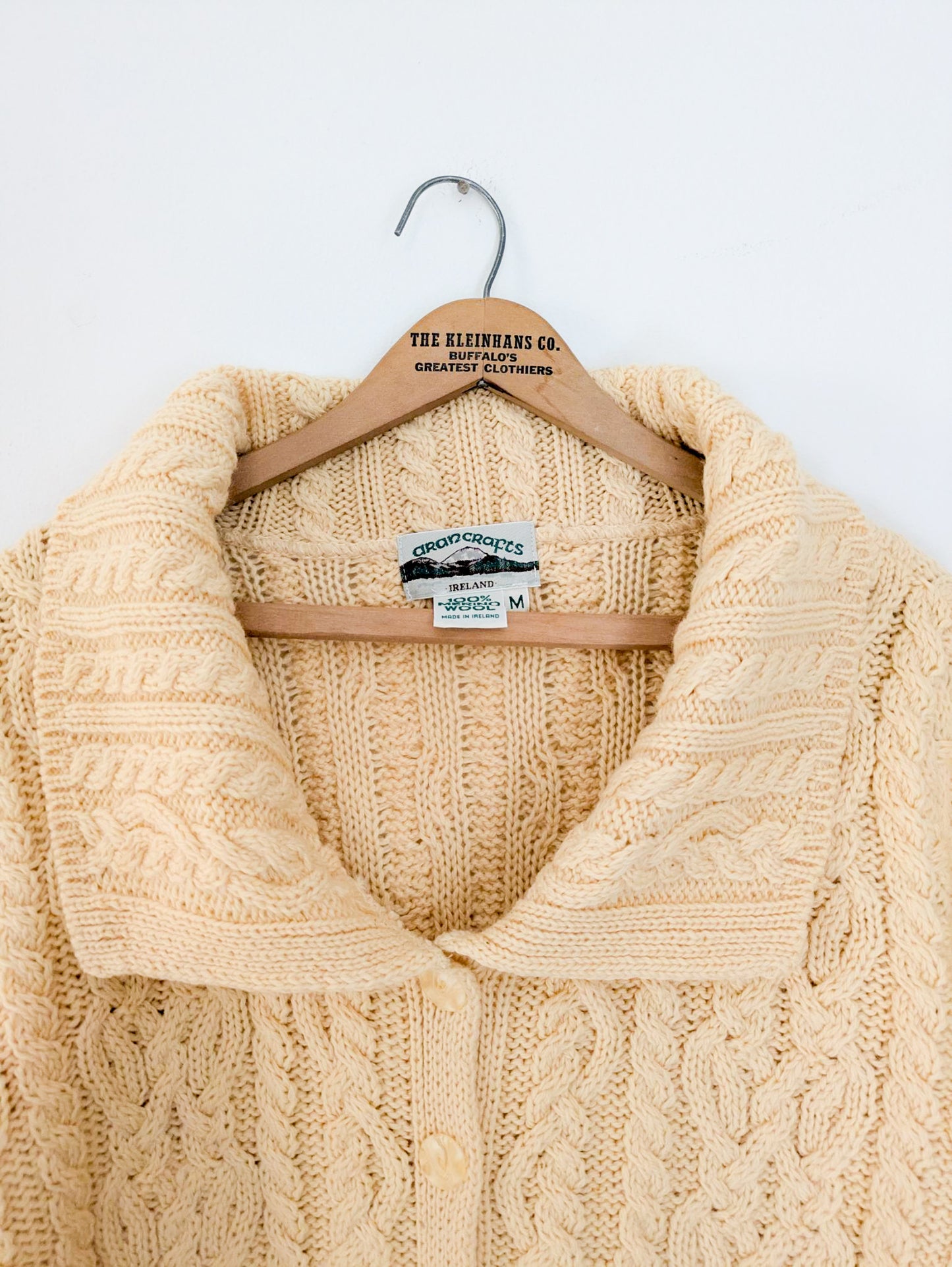 Cream Wool Oversized Cardigan