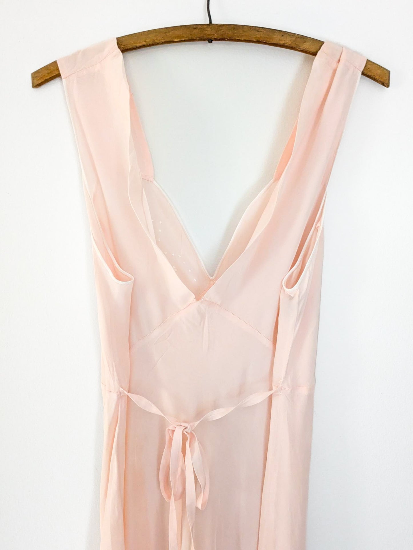 1940s Pink Rayon Slip Dress