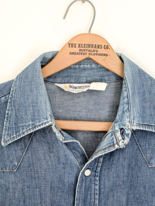 1960s Key Denim Pearlsnap