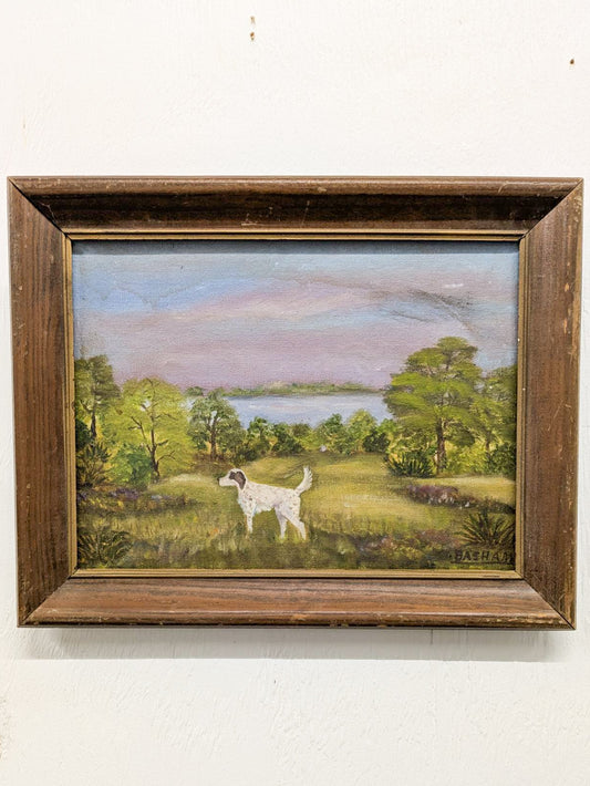 Landscape Painting with Dog