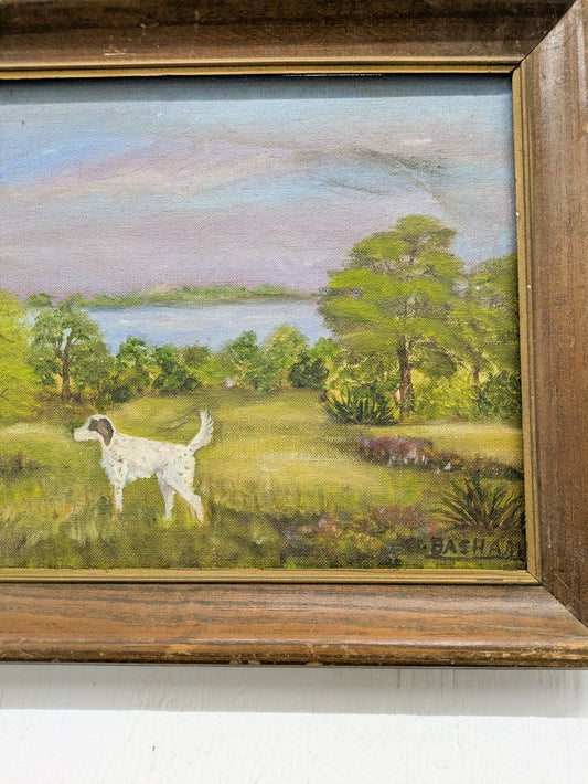 Landscape Painting with Dog
