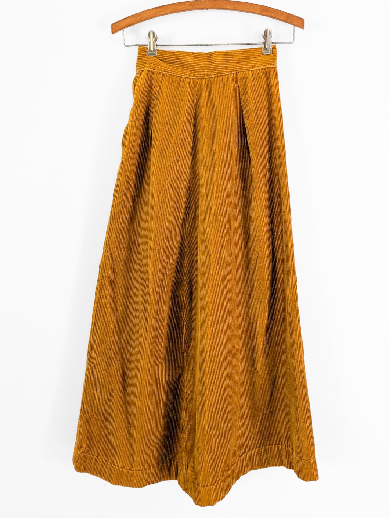 Ochre Corduroy Skirt
