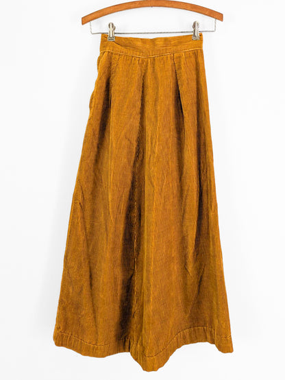 Ochre Corduroy Skirt
