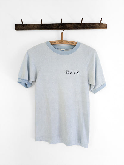Striped Mock Neck Tee