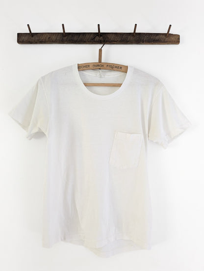 60s White Pocket Tee