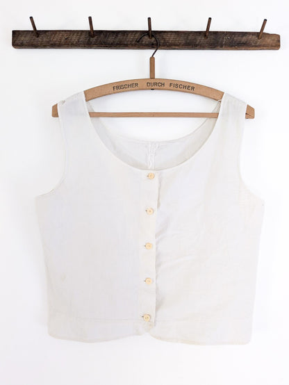Antique Feedsack Sleeveless Blouse