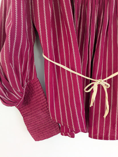 Raspberry Calico Blouse