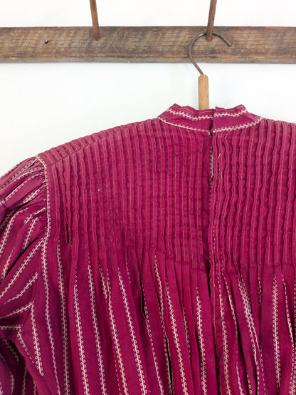 Raspberry Calico Blouse