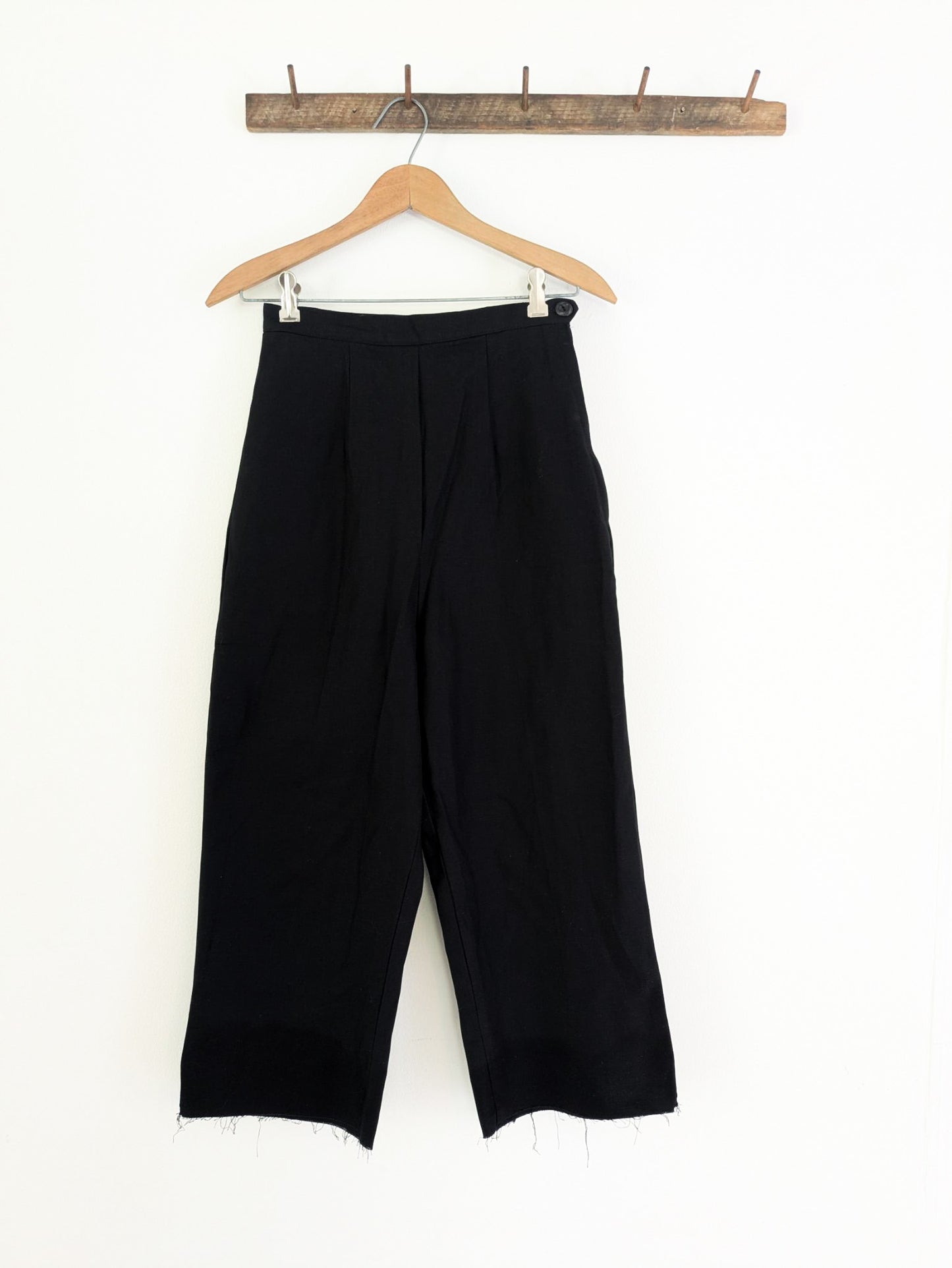 50s Black Pants w/ Raw Hem