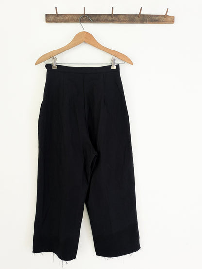 50s Black Pants w/ Raw Hem