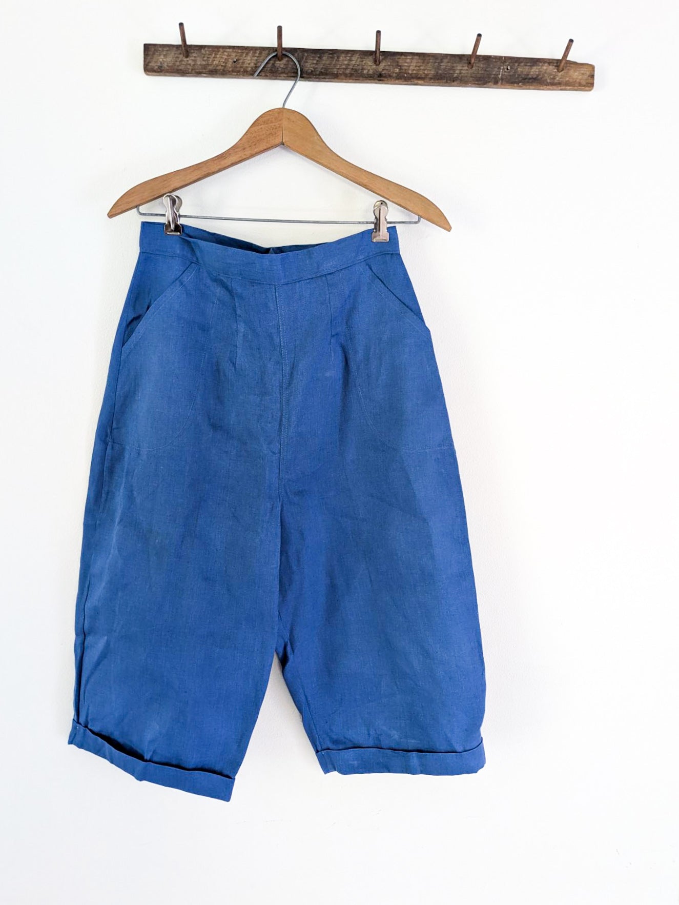 French Blue Cropped Trousers
