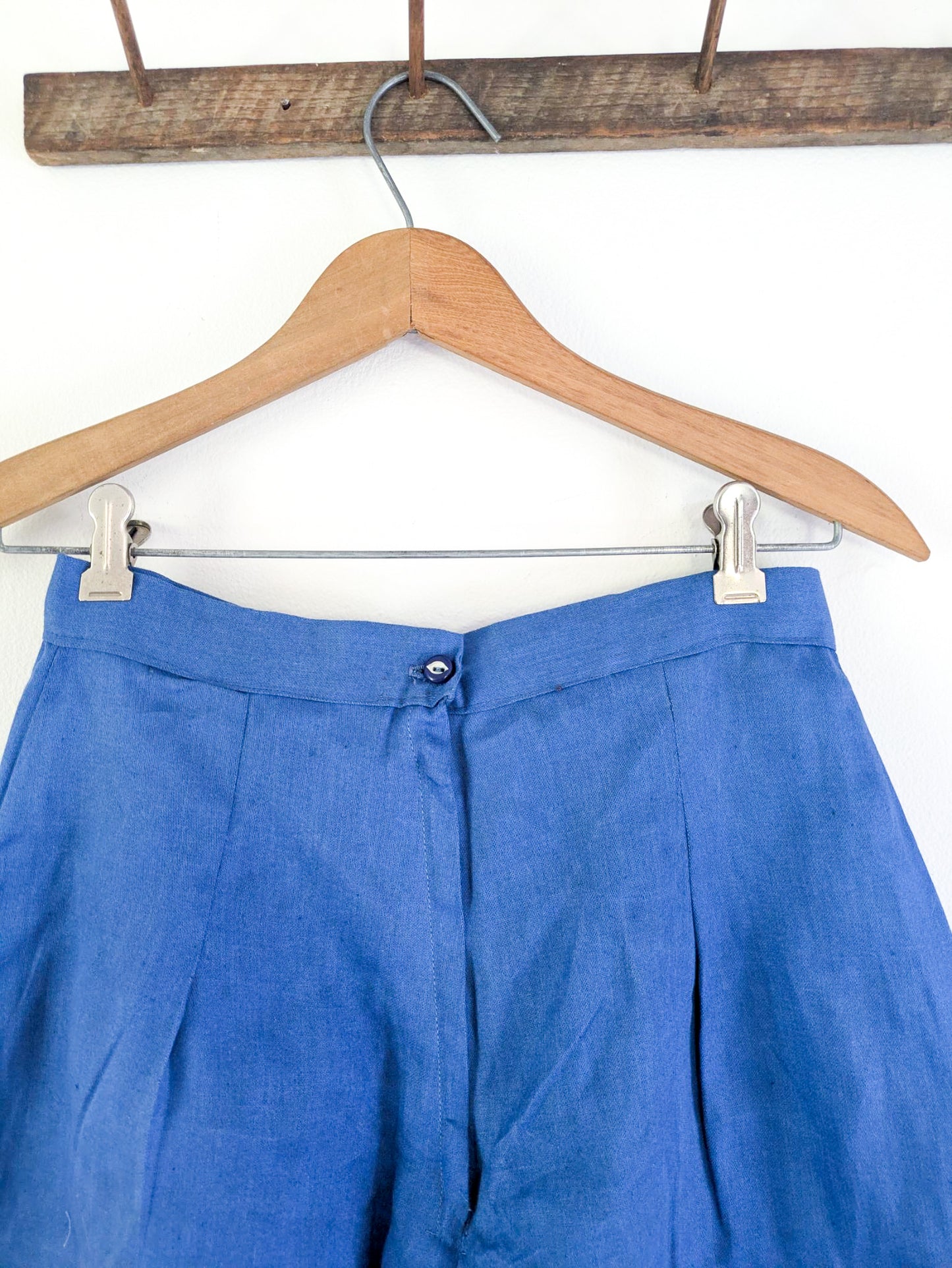 French Blue Cropped Trousers